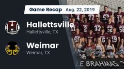 Recap: Hallettsville  vs. Weimar  2019