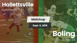Matchup: Hallettsville vs. Boling  2019