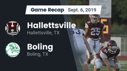 Recap: Hallettsville  vs. Boling  2019