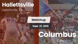 Matchup: Hallettsville vs. Columbus  2019