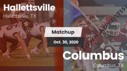 Matchup: Hallettsville vs. Columbus  2020