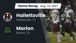 Recap: Hallettsville  vs. Marion  2021