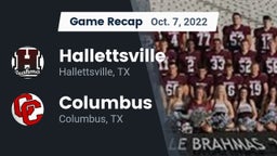 Recap: Hallettsville  vs. Columbus  2022