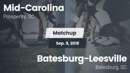 Matchup: Mid-Carolina vs. Batesburg-Leesville  2016