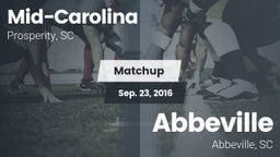 Matchup: Mid-Carolina vs. Abbeville  2016