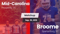 Matchup: Mid-Carolina vs. Broome  2016