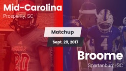 Matchup: Mid-Carolina vs. Broome  2017
