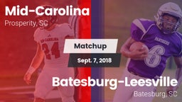 Matchup: Mid-Carolina vs. Batesburg-Leesville  2018