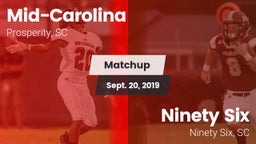 Matchup: Mid-Carolina vs. Ninety Six  2019