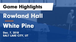Rowland Hall vs White Pine Game Highlights - Dec. 7, 2018