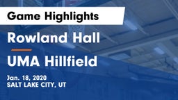 Rowland Hall vs UMA Hillfield Game Highlights - Jan. 18, 2020