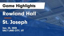 Rowland Hall vs St. Joseph Game Highlights - Jan. 25, 2020