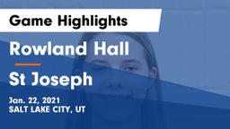 Rowland Hall vs St Joseph Game Highlights - Jan. 22, 2021