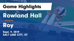 Rowland Hall vs Roy  Game Highlights - Sept. 9, 2019