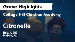 Cottage Hill Christian Academy vs Citronelle  Game Highlights - Nov. 4, 2021