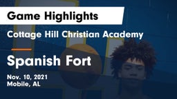 Cottage Hill Christian Academy vs Spanish Fort  Game Highlights - Nov. 10, 2021