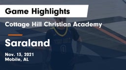 Cottage Hill Christian Academy vs Saraland  Game Highlights - Nov. 13, 2021