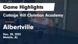 Cottage Hill Christian Academy vs Albertville  Game Highlights - Dec. 28, 2023