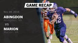 Recap: Abingdon  vs. Marion  2016