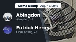 Recap: Abingdon  vs. Patrick Henry  2018