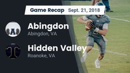 Recap: Abingdon  vs. Hidden Valley  2018