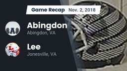 Recap: Abingdon  vs. Lee  2018