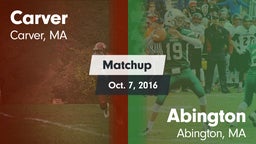 Matchup: Carver vs. Abington  2016