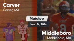 Matchup: Carver vs. Middleboro  2016