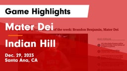 Mater Dei  vs Indian Hill  Game Highlights - Dec. 29, 2023