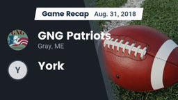 Recap: GNG Patriots vs. York  2018