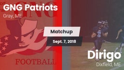Matchup: GNG Patriots vs. Dirigo  2018