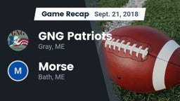 Recap: GNG Patriots vs. Morse  2018