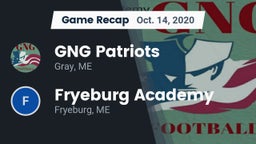 Recap: GNG Patriots vs. Fryeburg Academy 2020