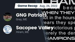 Recap: GNG Patriots vs. Sacopee Valley  2022