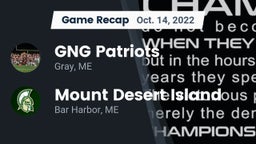 Recap: GNG Patriots vs. Mount Desert Island  2022