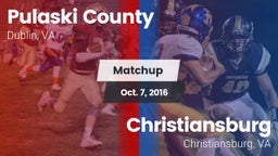 Matchup: Pulaski County vs. Christiansburg  2016