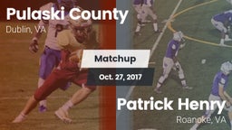 Matchup: Pulaski County vs. Patrick Henry  2017
