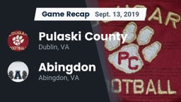 Recap: Pulaski County  vs. Abingdon  2019