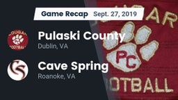 Recap: Pulaski County  vs. Cave Spring  2019