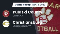 Recap: Pulaski County  vs. Christiansburg  2022