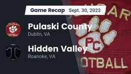 Recap: Pulaski County  vs. Hidden Valley  2022