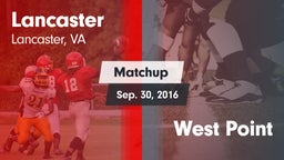 Matchup: Lancaster vs. West Point 2016