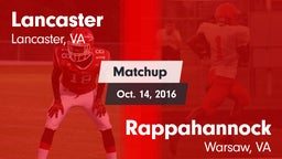 Matchup: Lancaster vs. Rappahannock  2016