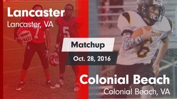 Matchup: Lancaster vs. Colonial Beach  2016