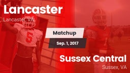 Matchup: Lancaster vs. Sussex Central  2017