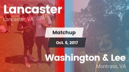 Matchup: Lancaster vs. Washington & Lee  2017