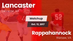 Matchup: Lancaster vs. Rappahannock  2017