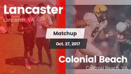 Matchup: Lancaster vs. Colonial Beach  2017