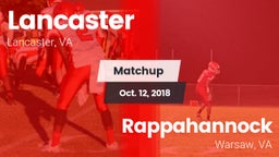 Matchup: Lancaster vs. Rappahannock  2018