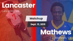 Matchup: Lancaster vs. Mathews  2019